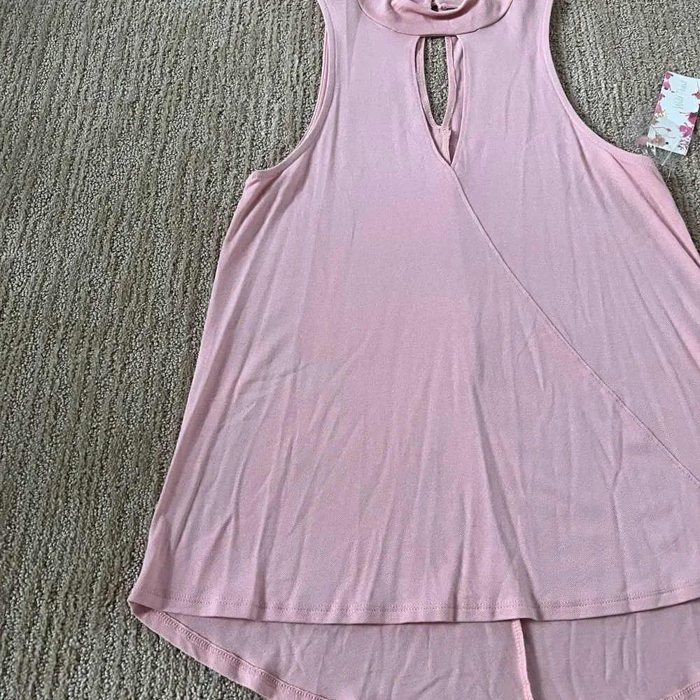 Wild Pearl Pink High Neck with Keyhole Blouse